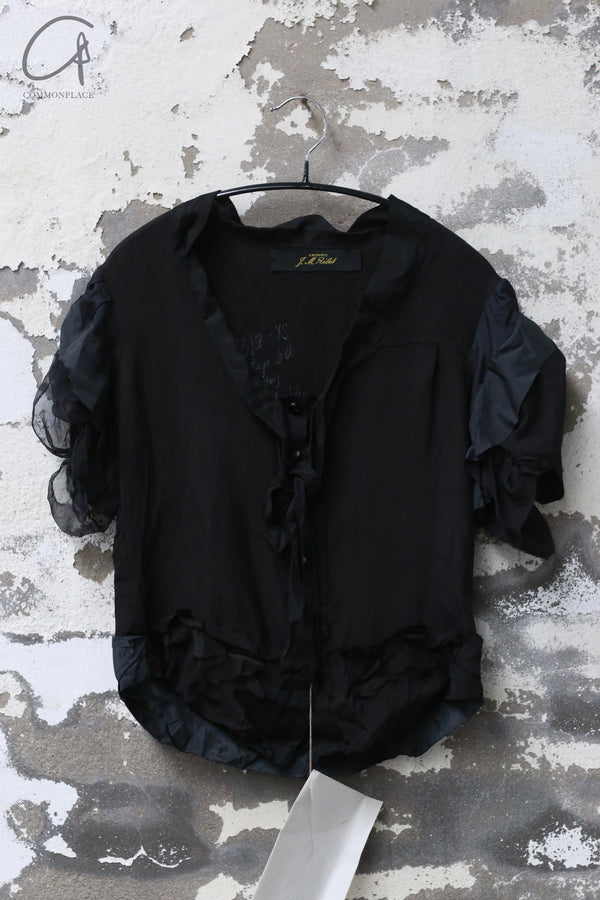 ARCHIVIO J.M.Ribot 24 Autumn and Winter Short Sleeve Shirt AJM-ARX53/SB-0 Black